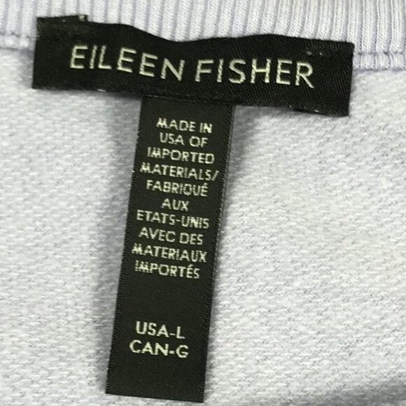 Eileen Fisher Shirt Womens Large Lavender Long Sleeve Stretch Crewneck Boxy Top - Picture 2 of 8